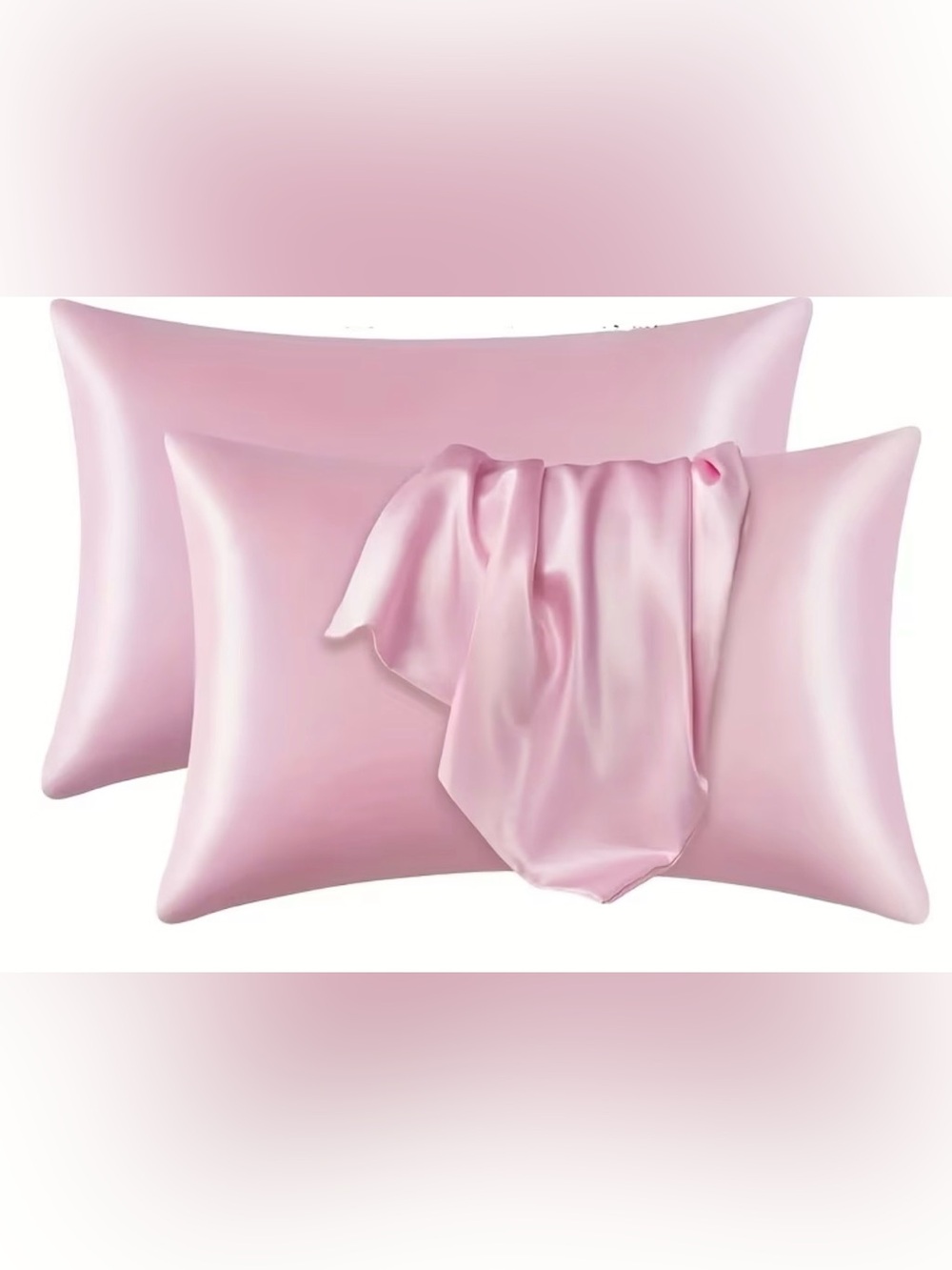 Silky Pink Pillowcase 2 piece Set - Size - 35 cm * 50 cm